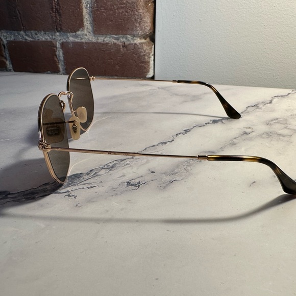 Polarized Brown RayBan Hexagonal Flat Sunglasses - Picture 3 of 3